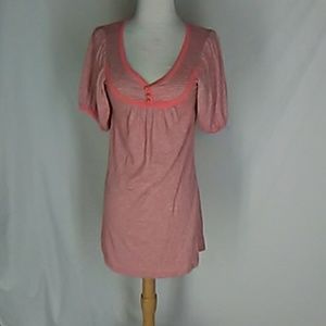 Ella Moss Orange Gray Knit Tunic Short Dress XS